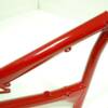 Close up of Candy Red on Bike Frame